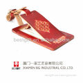 hot stamp red leather pretty luggage tags